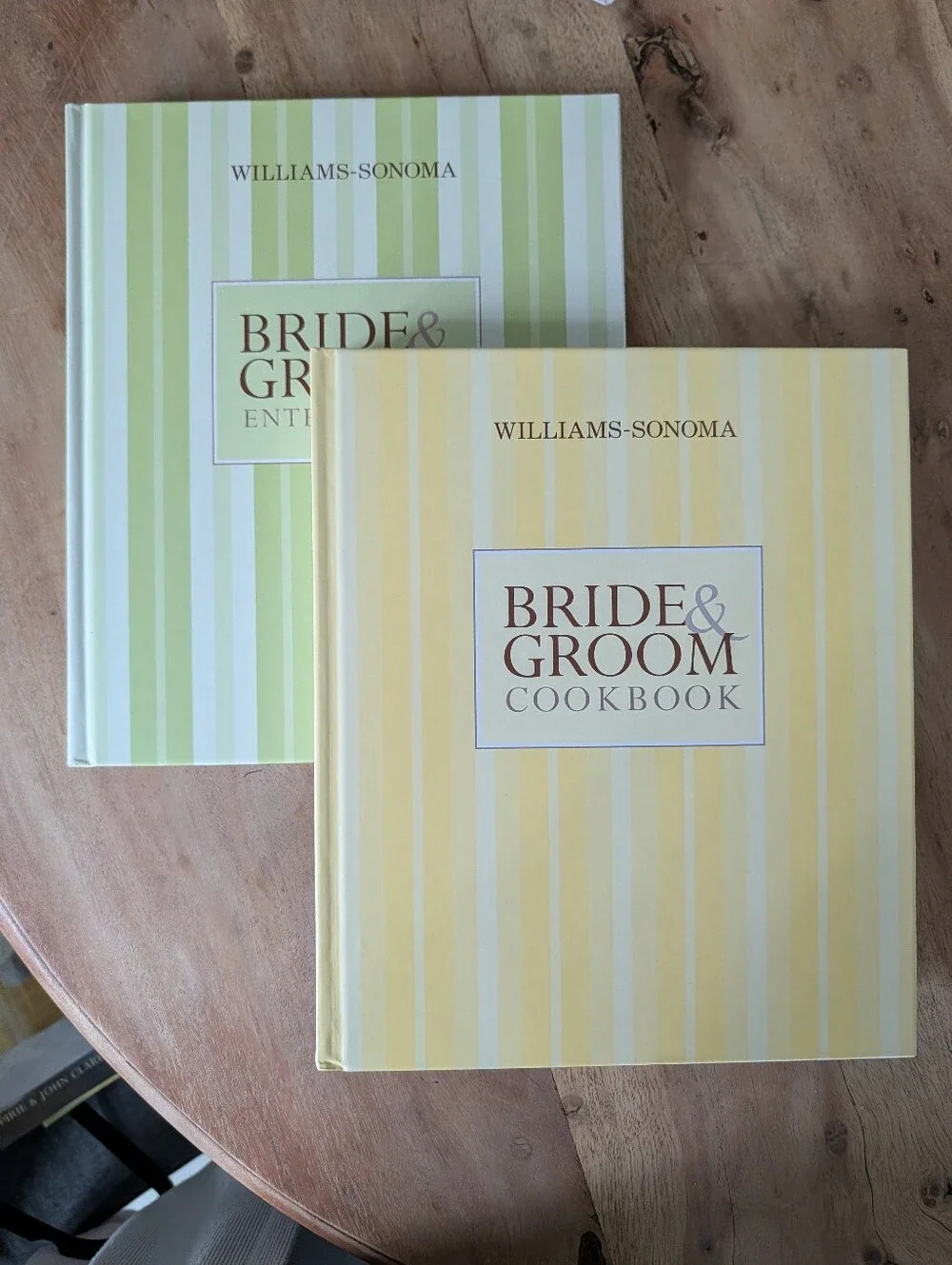 Vintage 2007 Williams-Sonoma Bride & Groom Cookbook Set Entertaining Recipes *